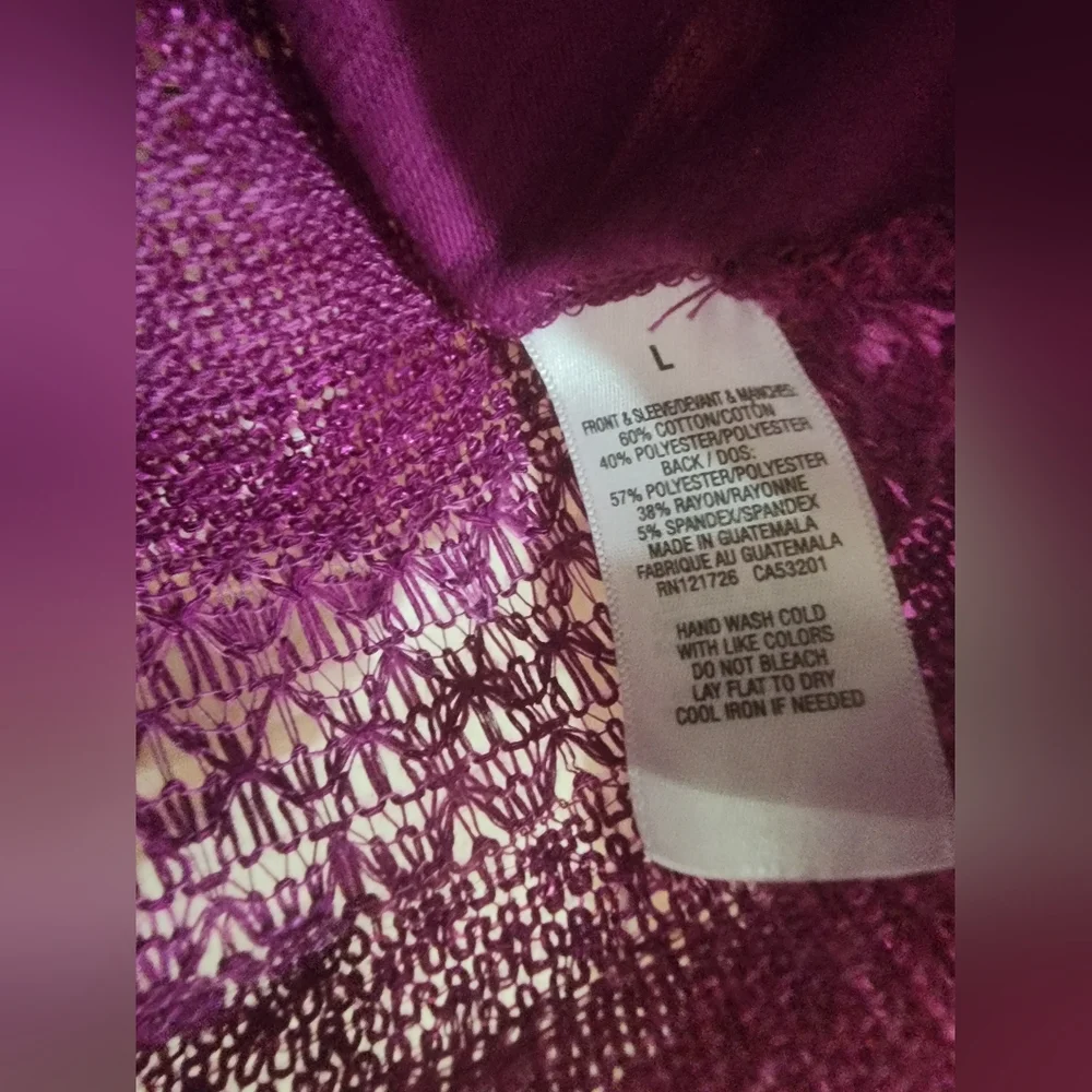 Aeropostale Magenta Long Sleeve Tee - Picture 3 of 3